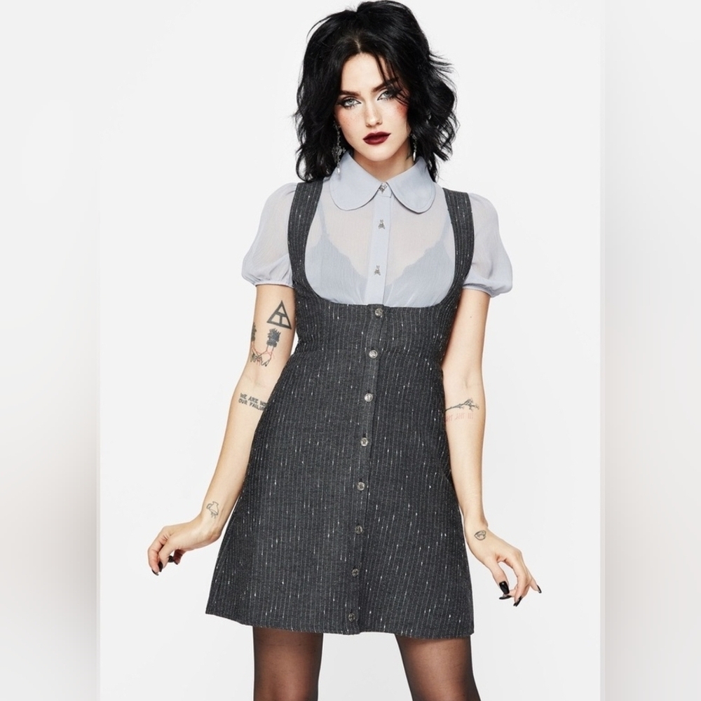Disturbia Gray Pinafore